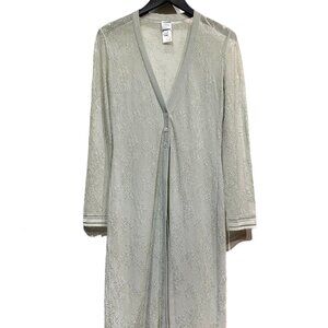 Hervé Léger Green Long Flower Cardigan